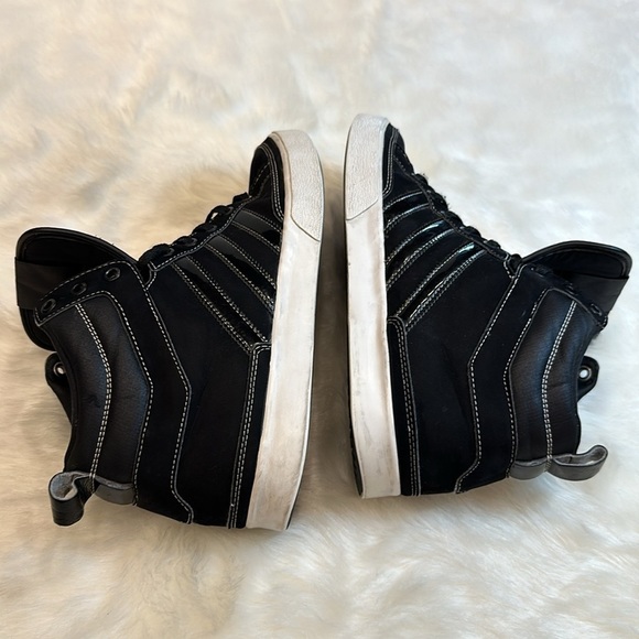 Adidas black and white high tops, size 8.5 - Picture 5 of 12